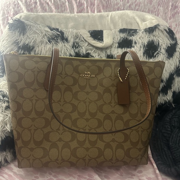 Coach Handbags - Coach Brown Signature Tote Bag